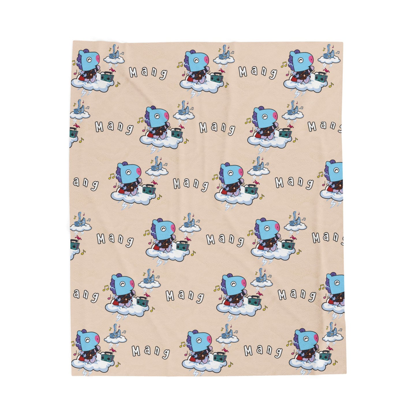 Beige Mang Blanket - BT21 Pattern Design