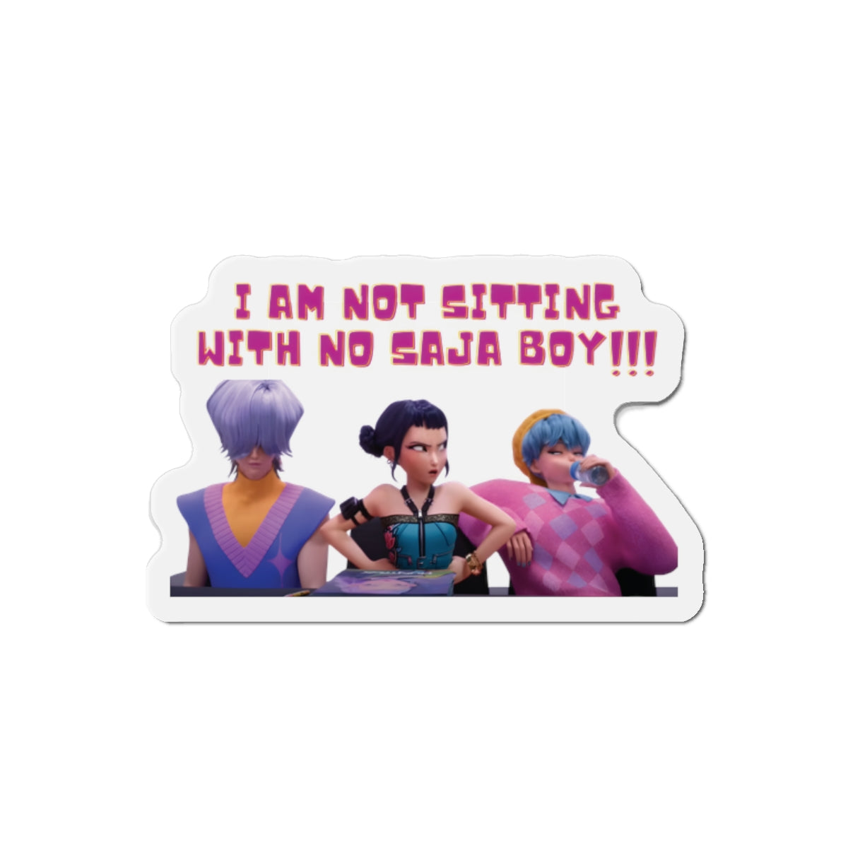 Kpop Demon Hunters Huntrix Zoey Saja Boys Mystery and Baby Zoeystery Fan Signing Magnet