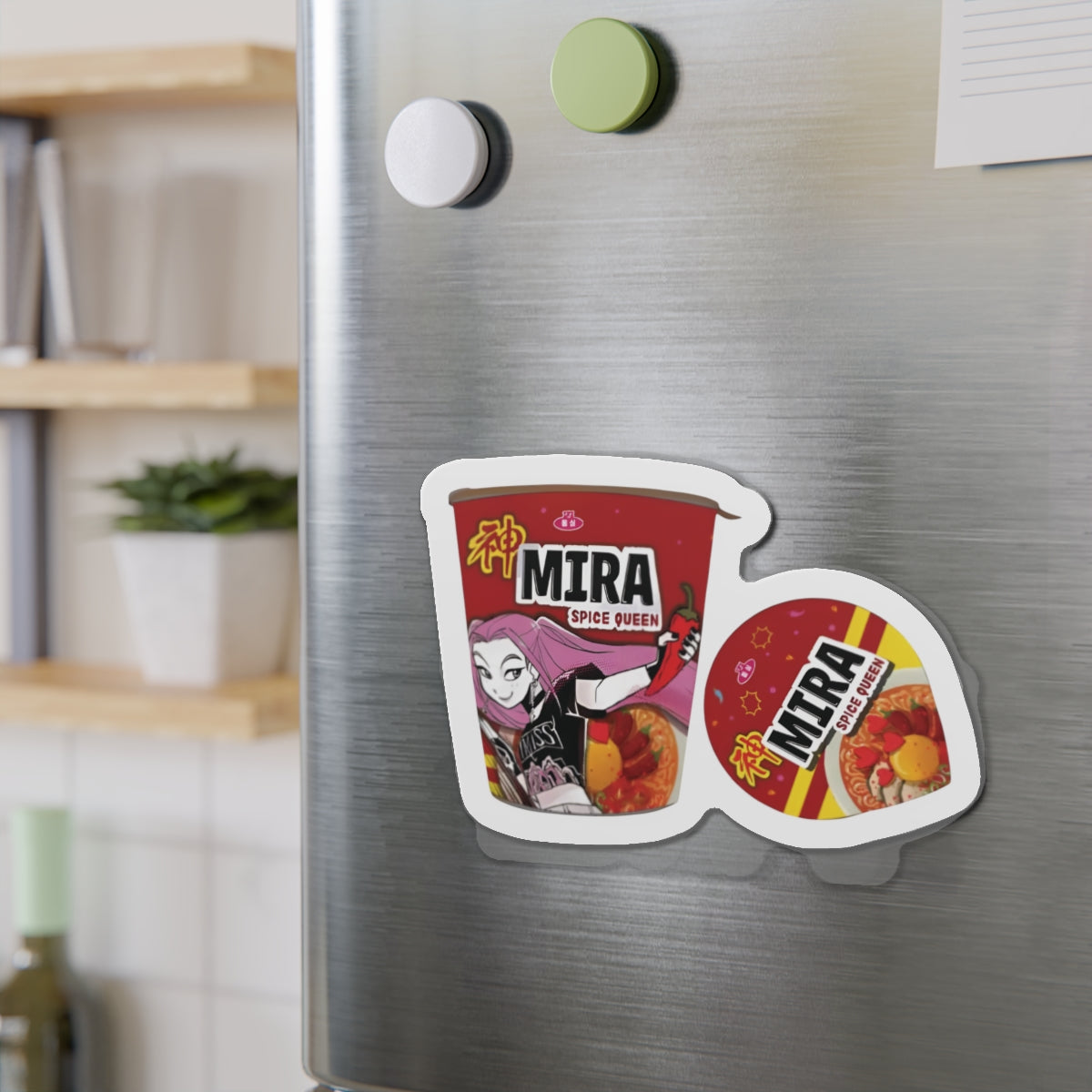 Kpop Demon Hunters Huntrix Mira Ramen Cup Magnet