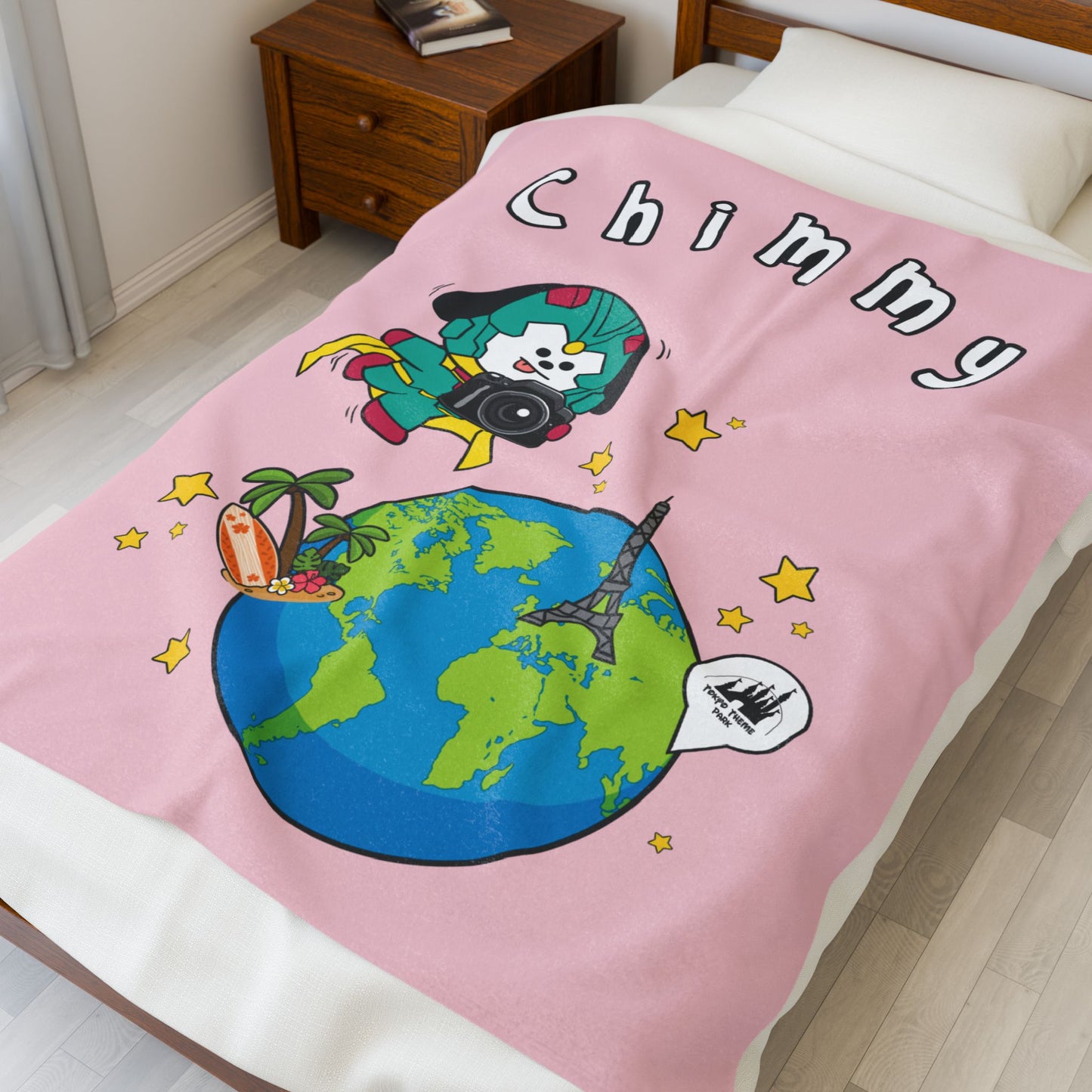 Pink Chimmy Blanket - BT21 Single Design