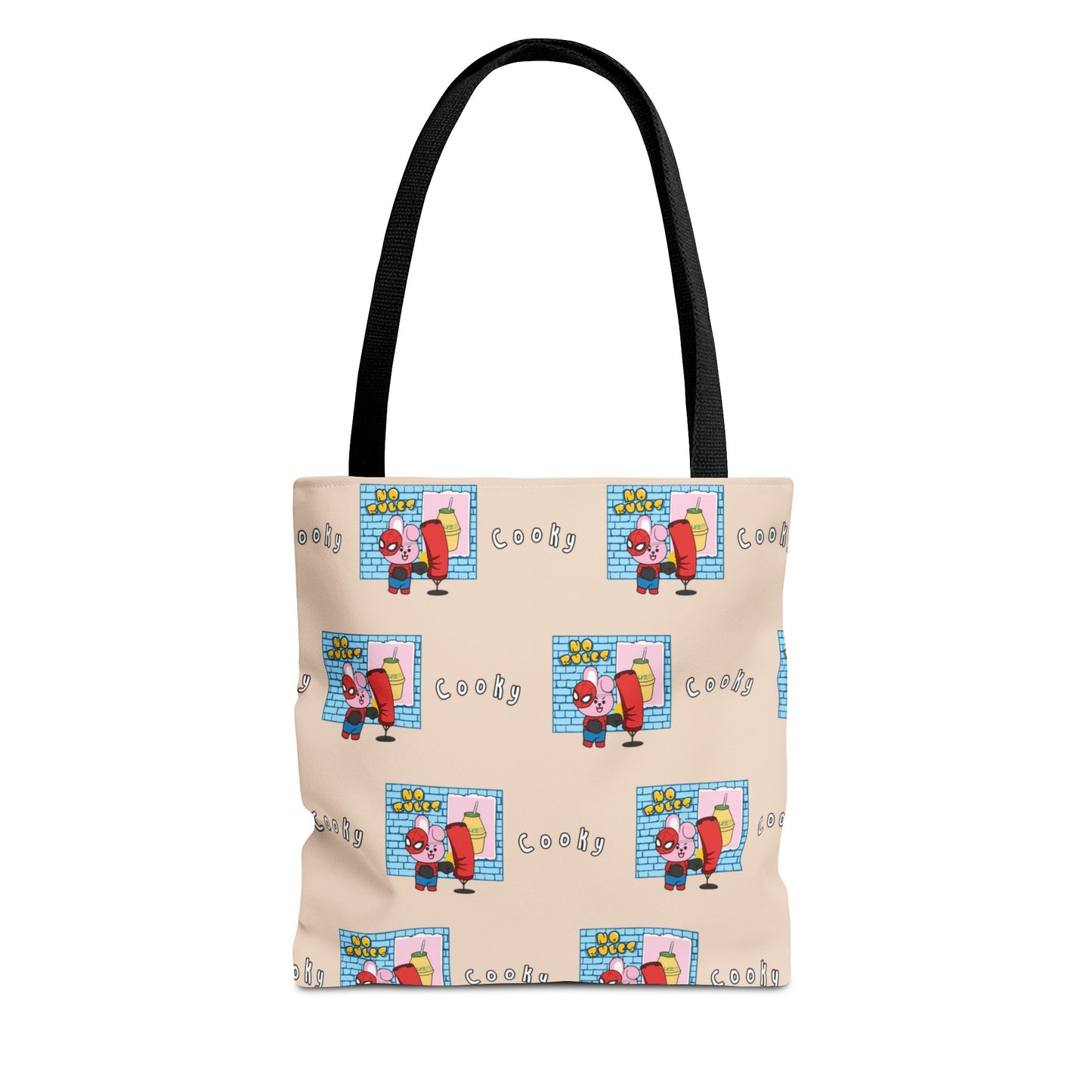 BT21 Cooky Beige Tote Bag Pattern Design