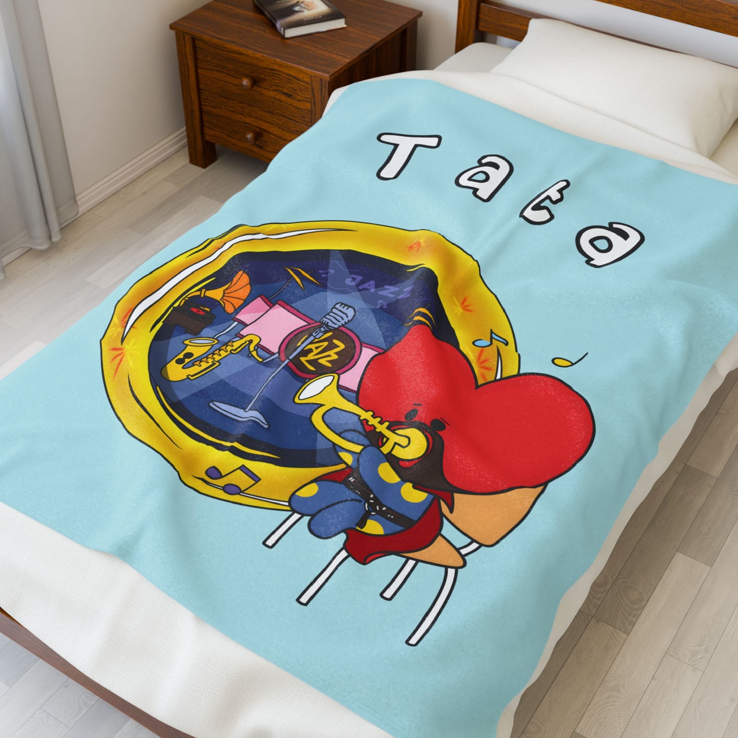 Blue Tata Blanket - BT21 Single Design