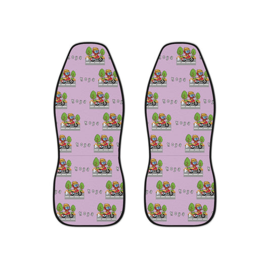 BT21 Koya Purple Car Seat Cover Pattern Design - Identical Set of 2