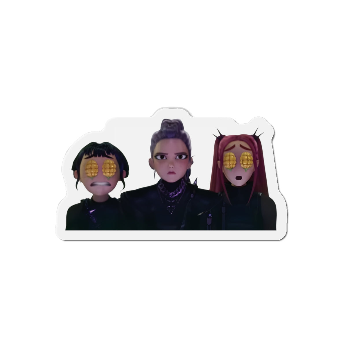 Kpop Demon Hunters Huntrix Rumi Mira Zoey Mens Bathhouse Popcorn Eyes Magnet