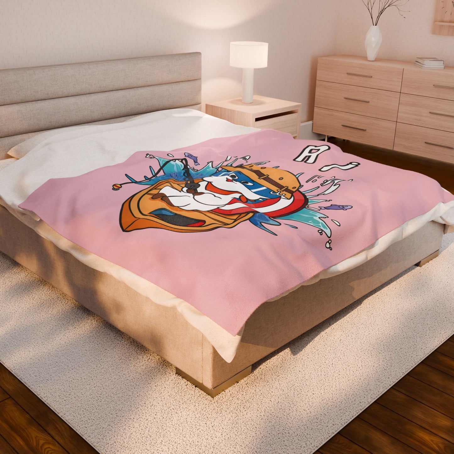 Pink RJ Blanket - BT21 Single Design