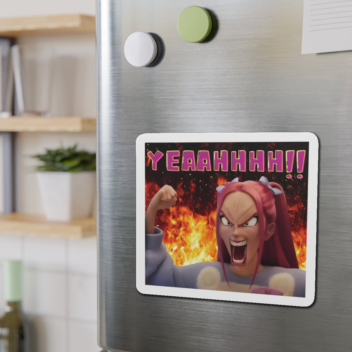 Kpop Demon Hunters Huntrix Mira YEAHHH Funny Face Magnet