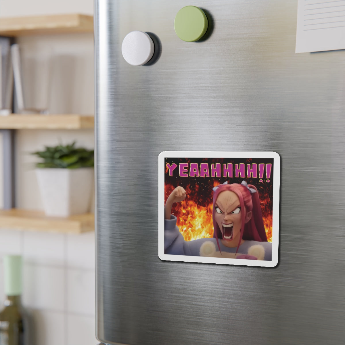 Kpop Demon Hunters Huntrix Mira YEAHHH Funny Face Magnet