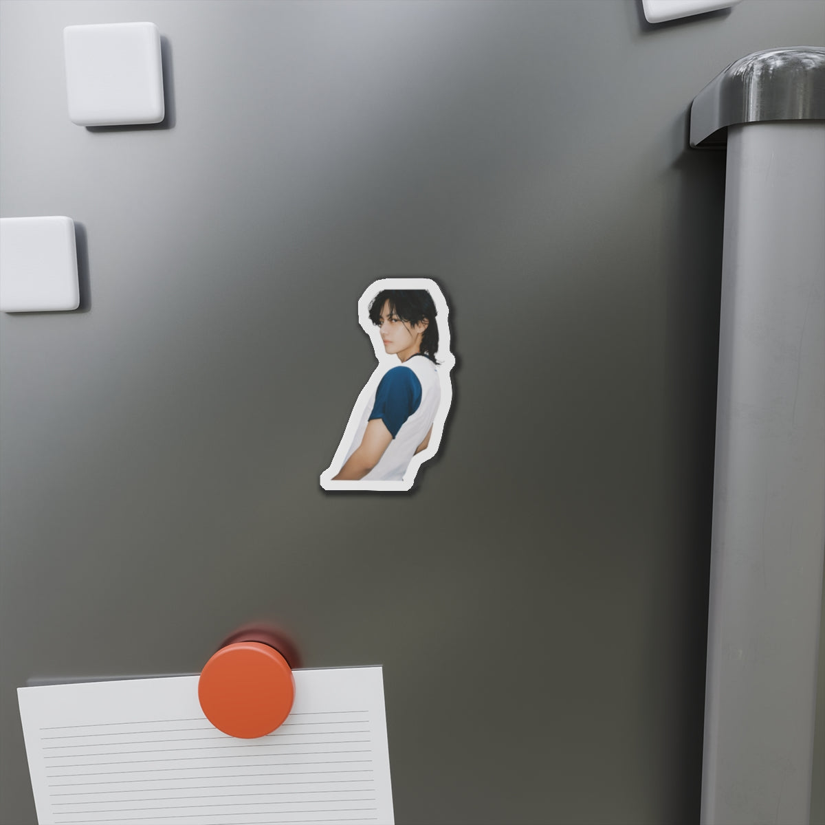 BTS Kim Taehyung Layover Album Photoshoot White Shirt Magnet