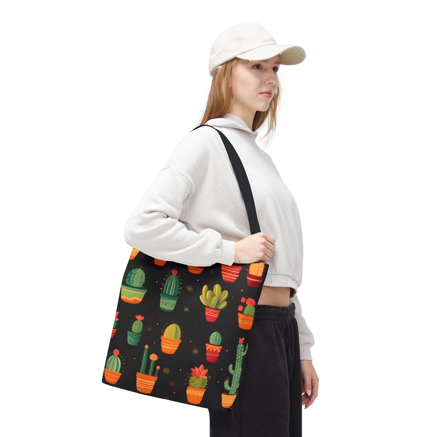 Cactus Pattern Tote Bag Design 1
