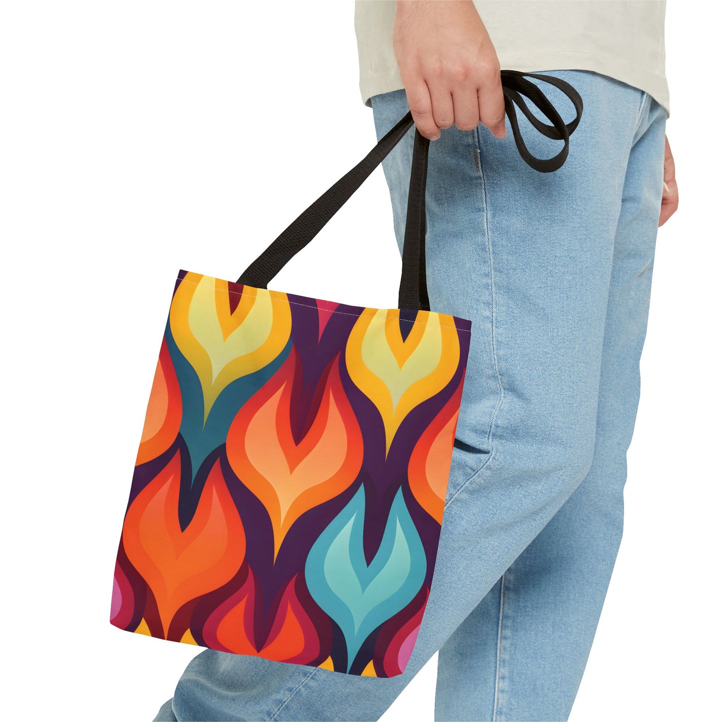 Retro Pattern Tote Bag Design 2