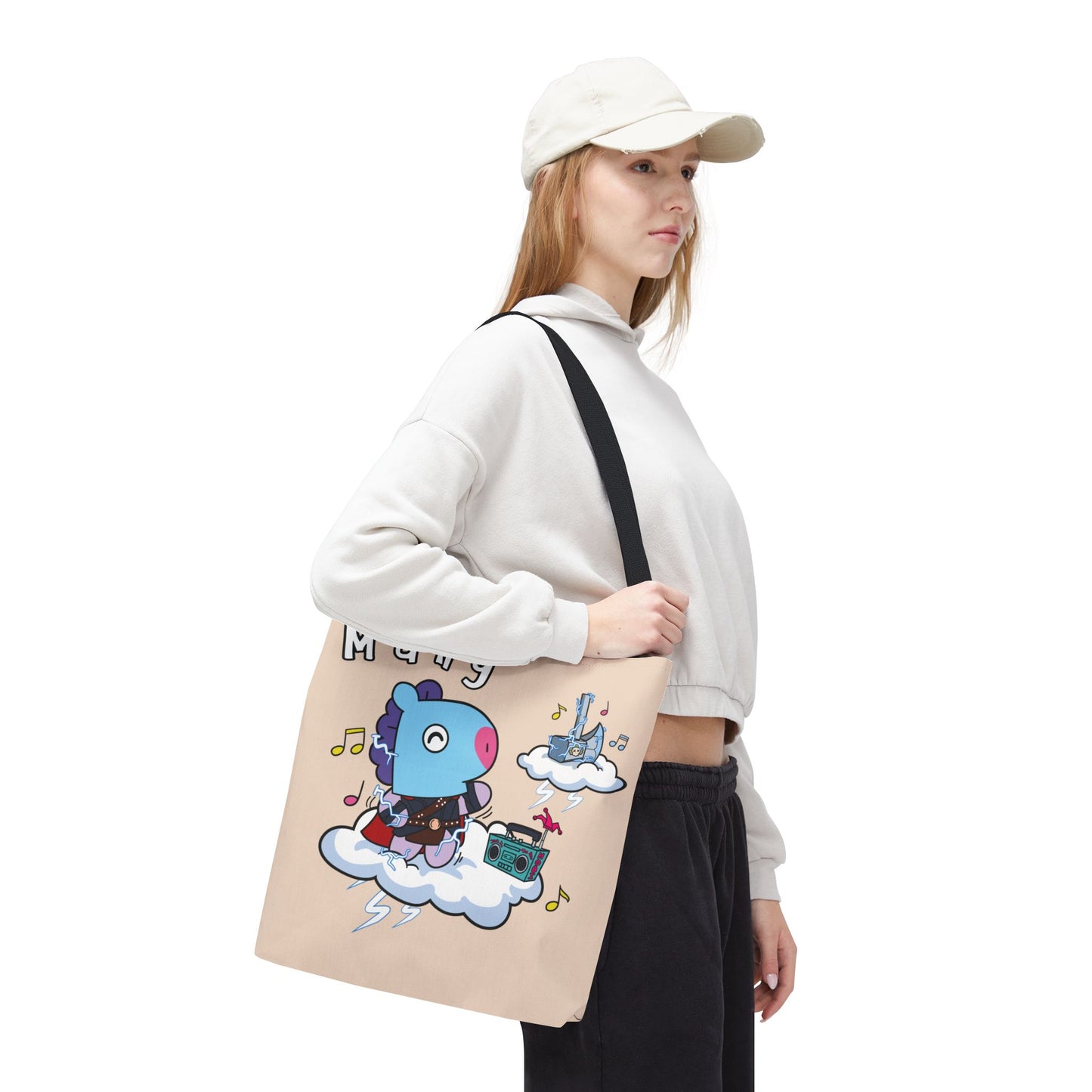 BT21 Mang Beige Tote Bag Single Design