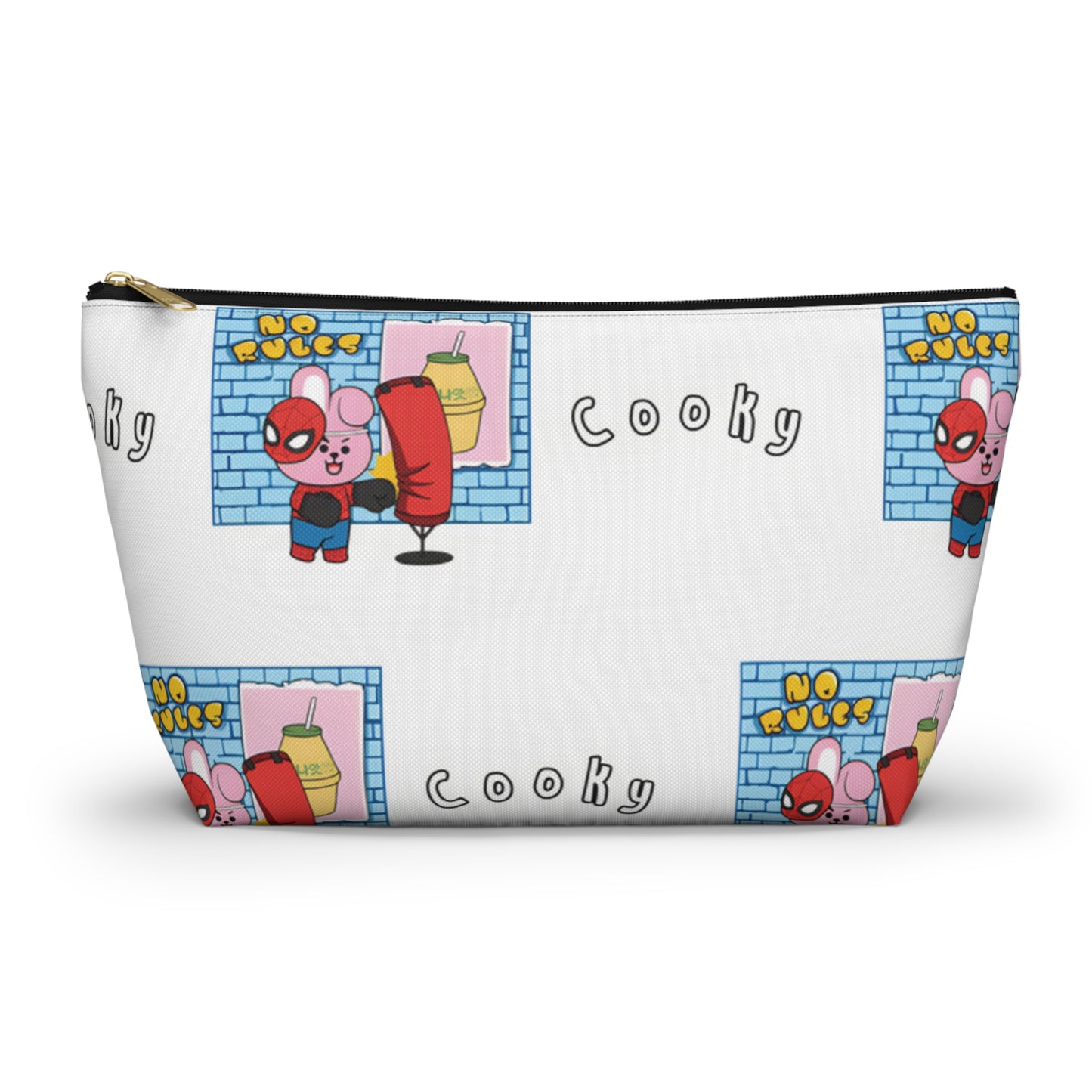 BT21 Cooky White Pattern Travel Bag