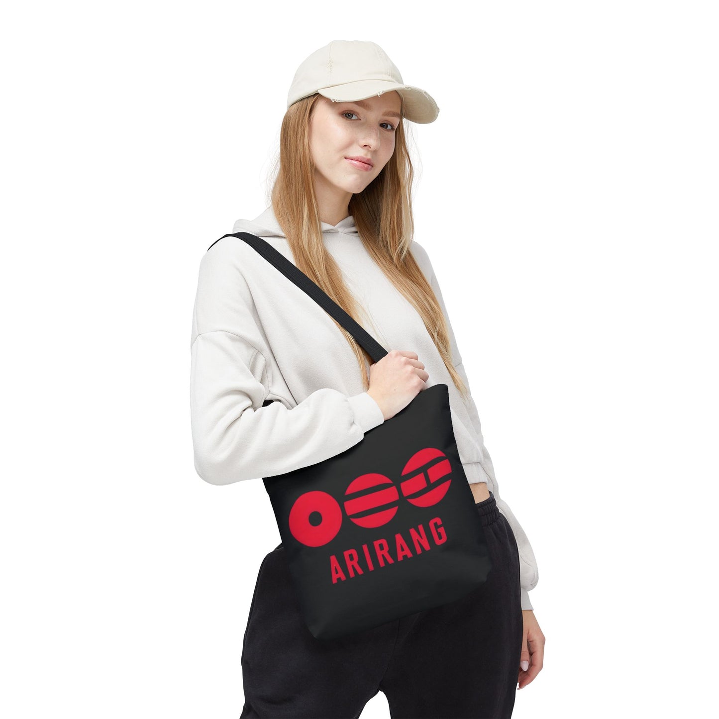 BTS Arirang 2026 World Tour Logo Design 1 Black Tote Bag