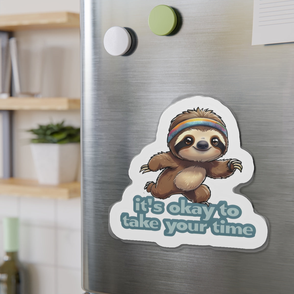 It's Okay to Take Your Time Sloth Running Magnet - Motivational