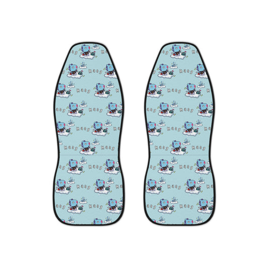 BT21 Mang Blue Car Seat Cover Pattern Design - Identical Set of 2