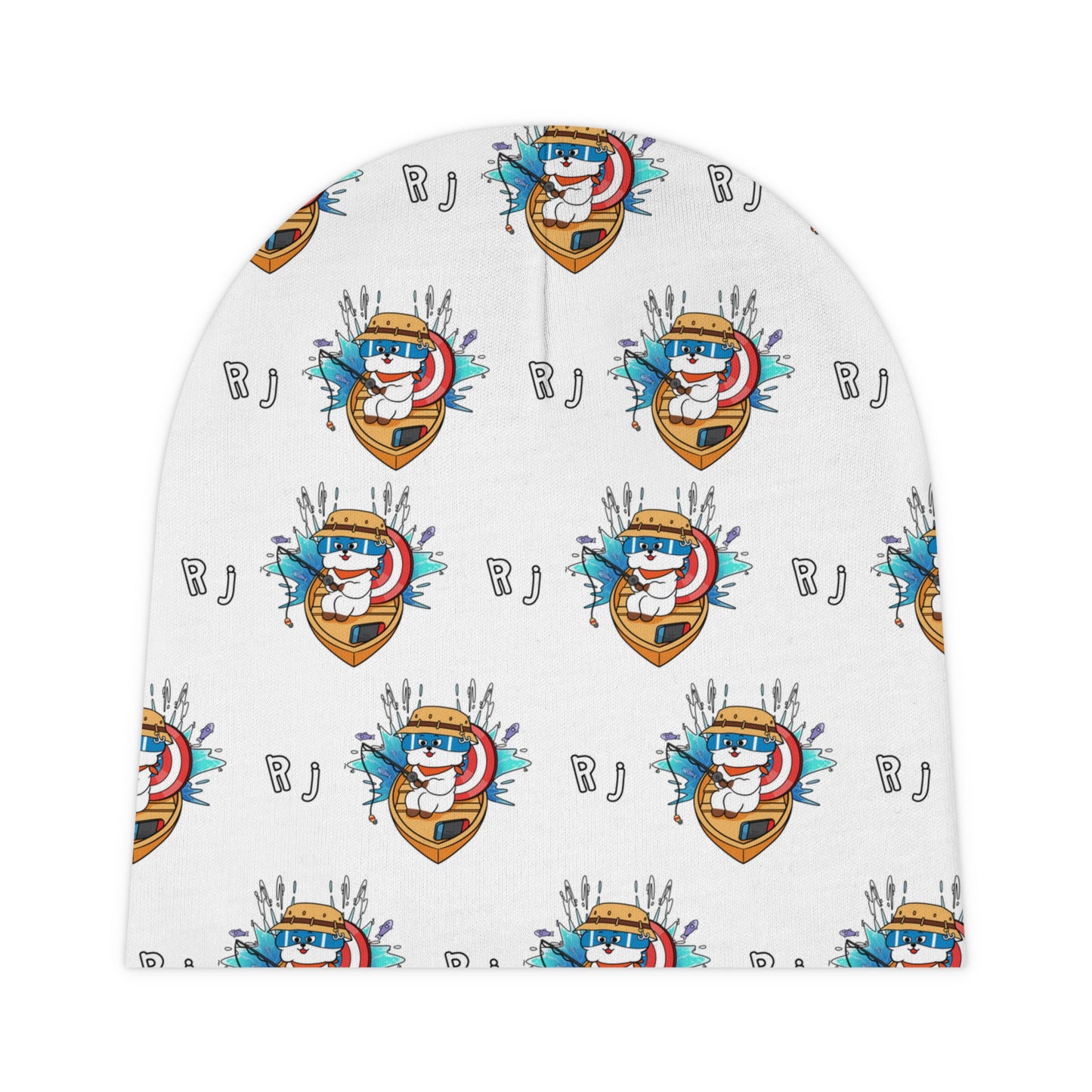 BT21 RJ White Baby Beanie Pattern
