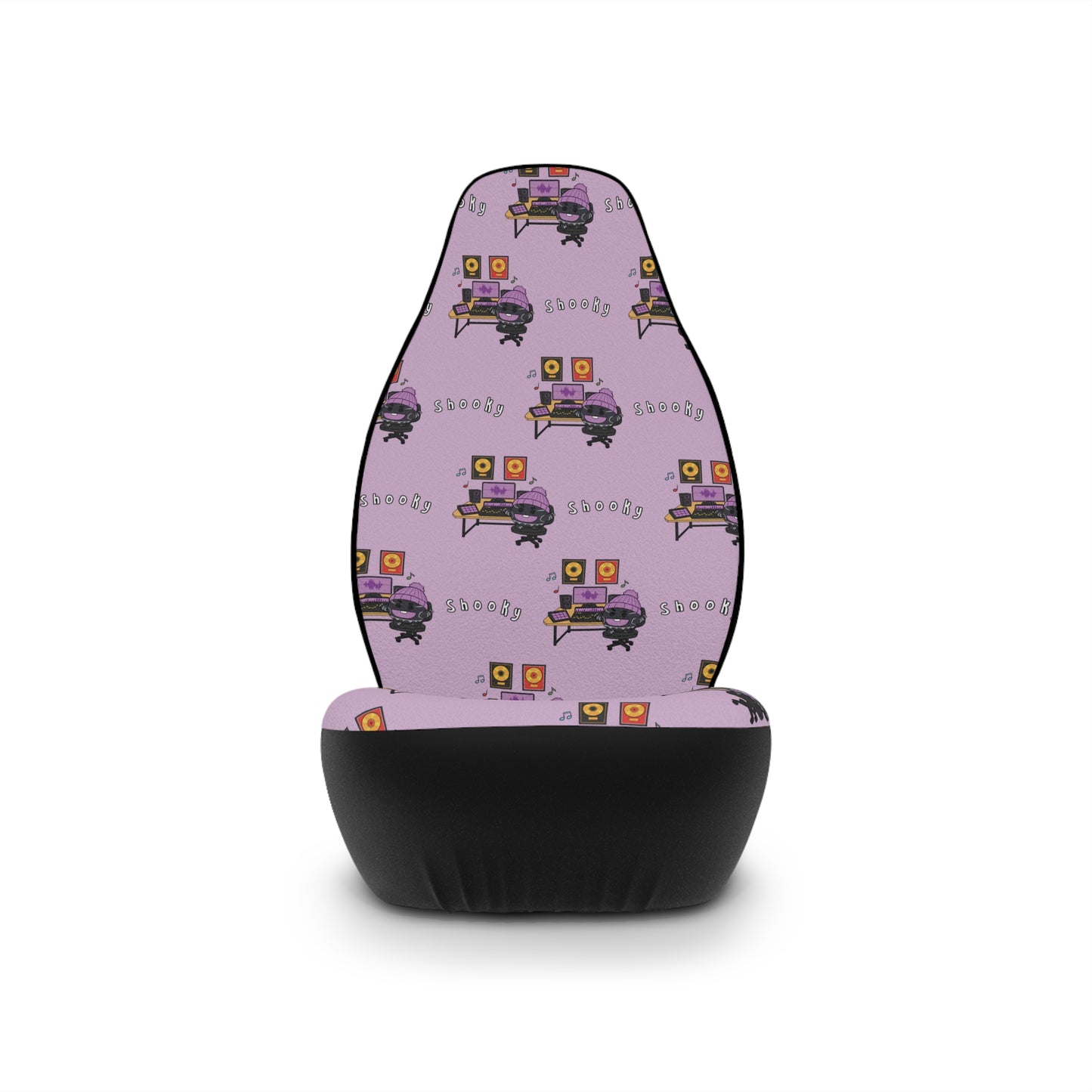 BT21 Shooky Purple Car Seat Cover Pattern Design - Identical Set of 2
