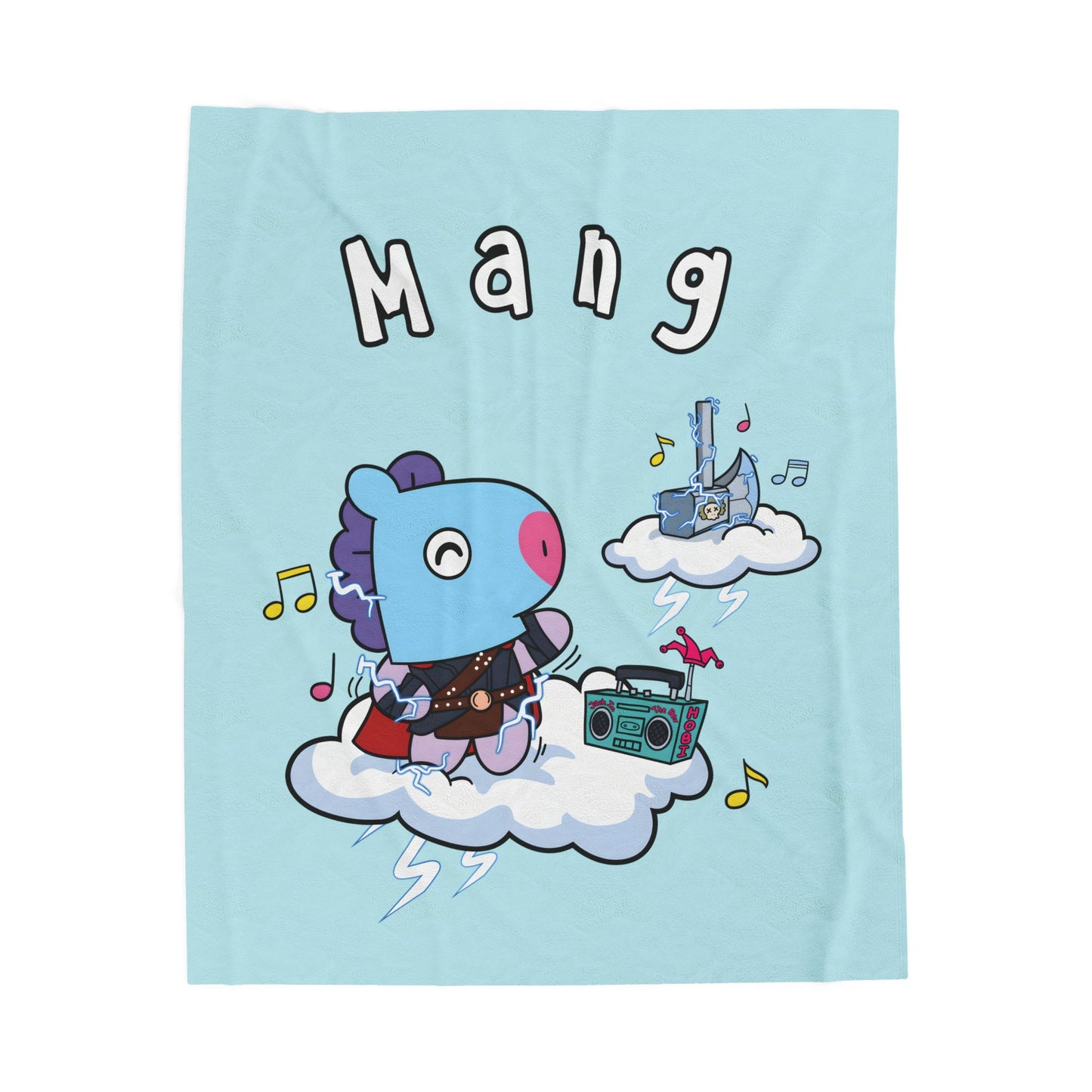 Blue Mang Blanket - BT21 Single Design