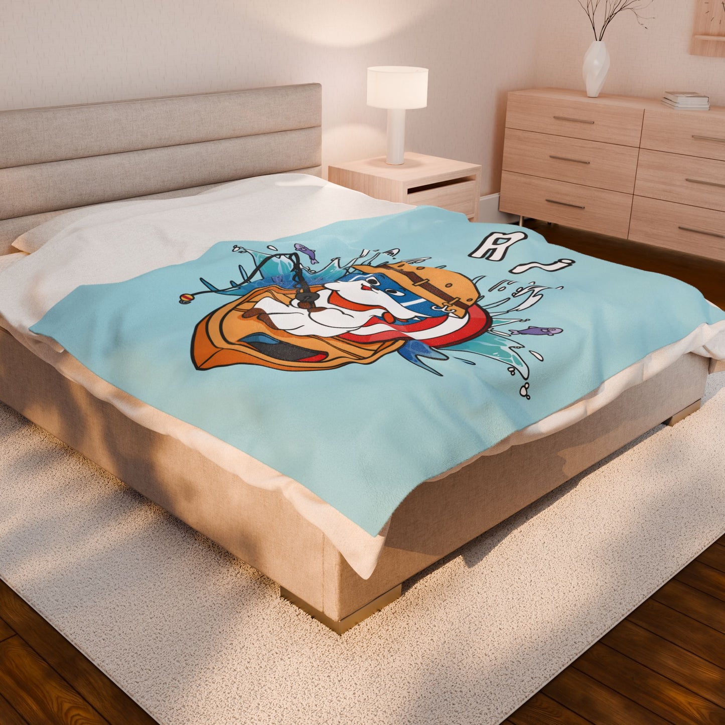 Blue RJ Blanket - BT21 Single Design