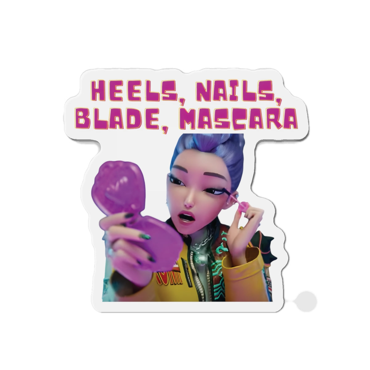 Kpop Demon Hunters Huntrix Rumi Heels Nails Blade Mascara Magnet