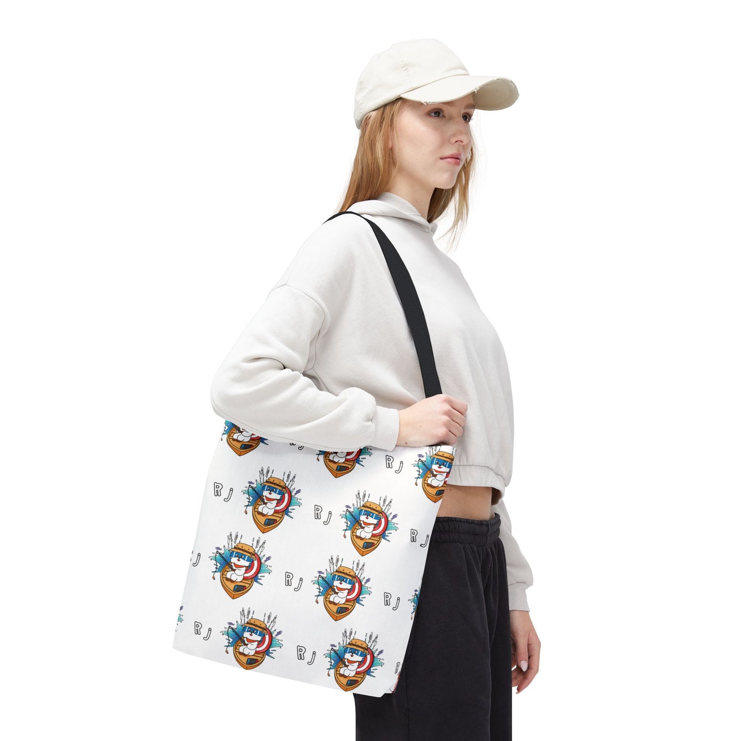 BT21 RJ White Tote Bag Pattern Design