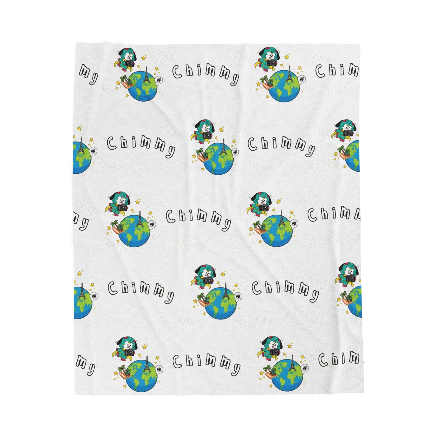 White Chimmy Blanket - BT21 Pattern Design