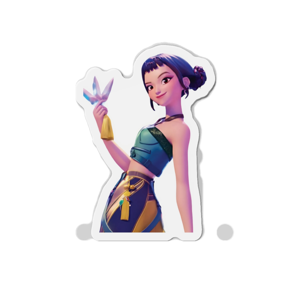 Kpop Demon Hunters Huntrix Zoey Posing Portrait Magnet