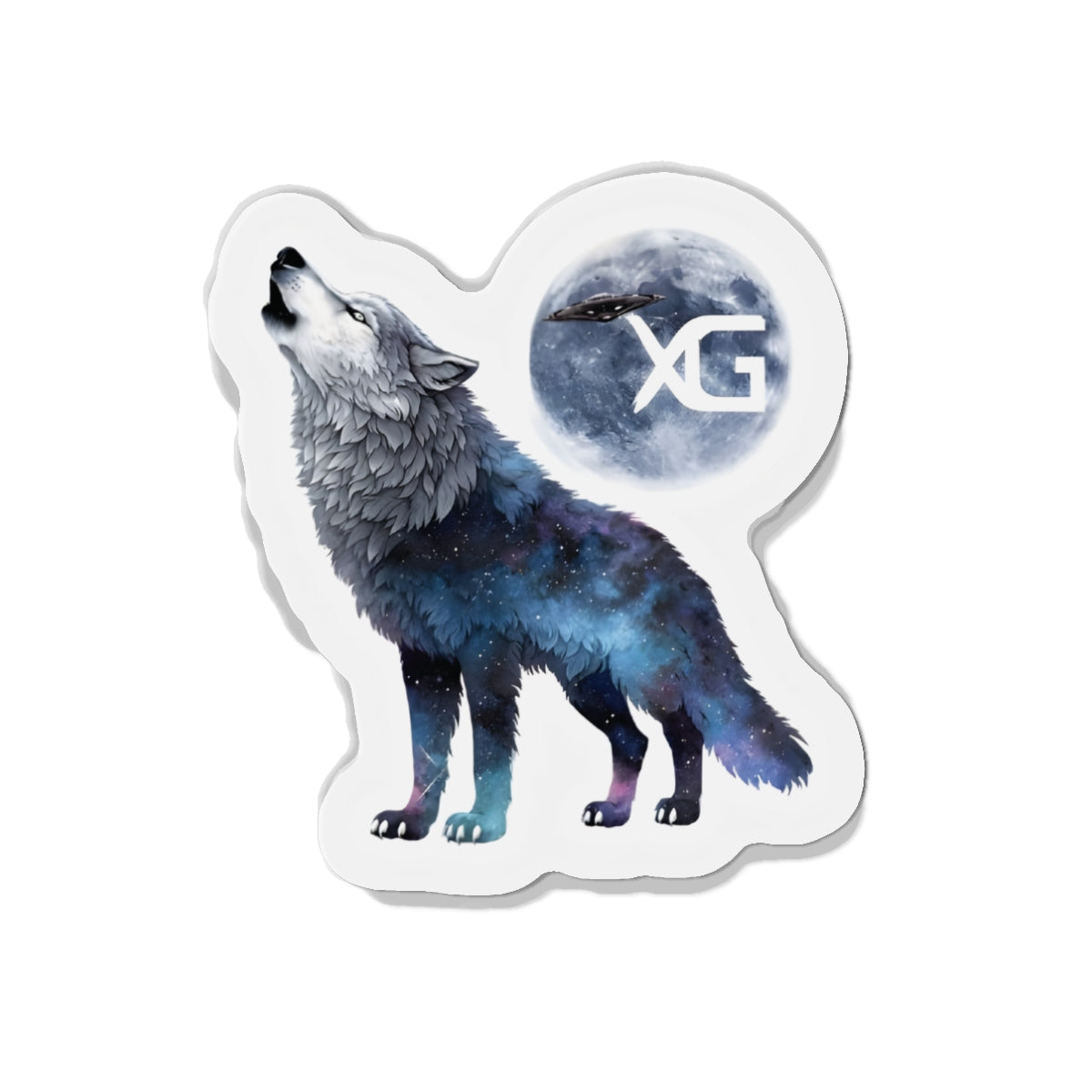 XG Alphaz Merch Wolf Howling at the Moon Magnet