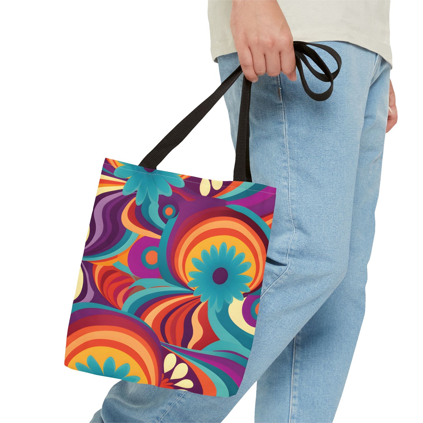 Retro Pattern Tote Bag Design 9