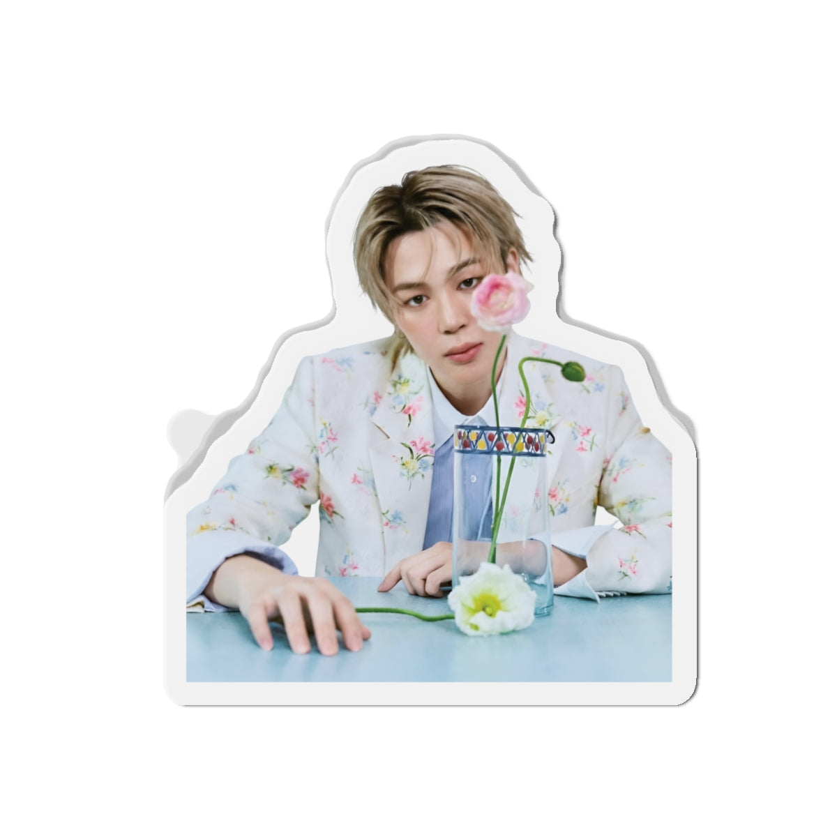 BTS Park Jimin Dior Photoshoot Holding a Flower Magnet