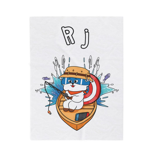 White RJ Blanket - BT21 Single Design