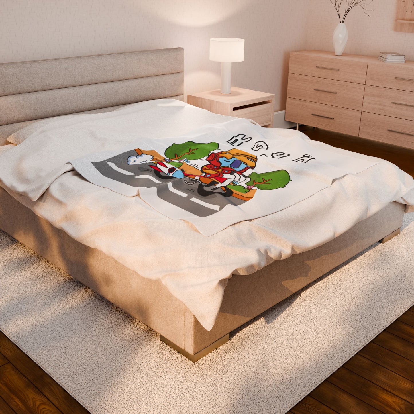 White Koya Blanket - BT21 Single Design
