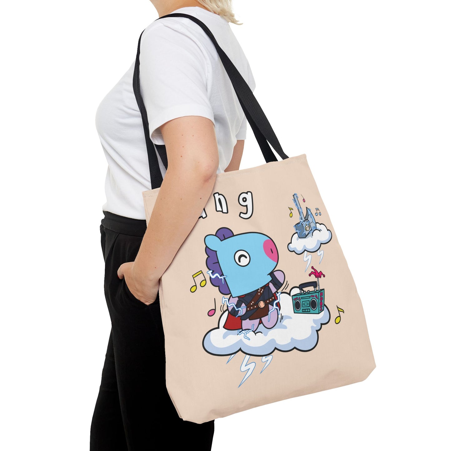 BT21 Mang Beige Tote Bag Single Design