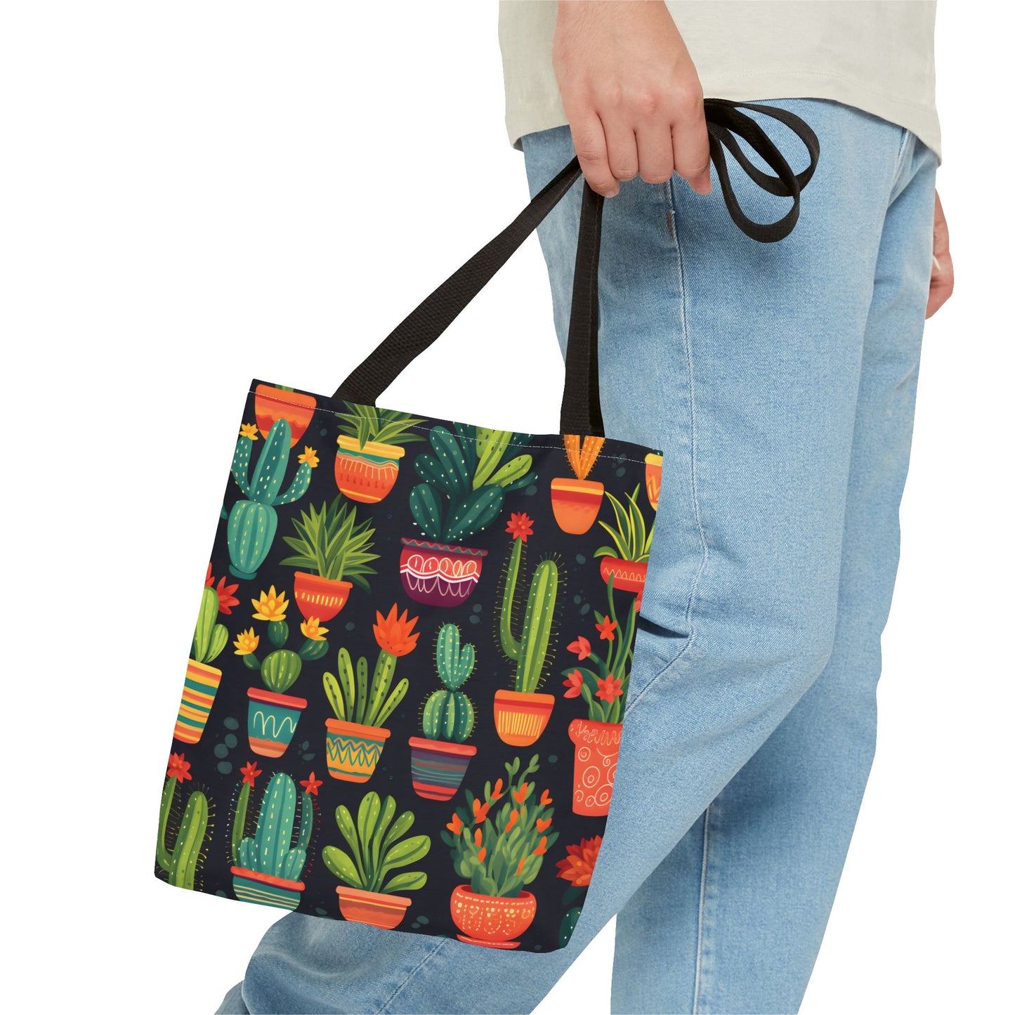 Cactus Pattern Tote Bag Design 5