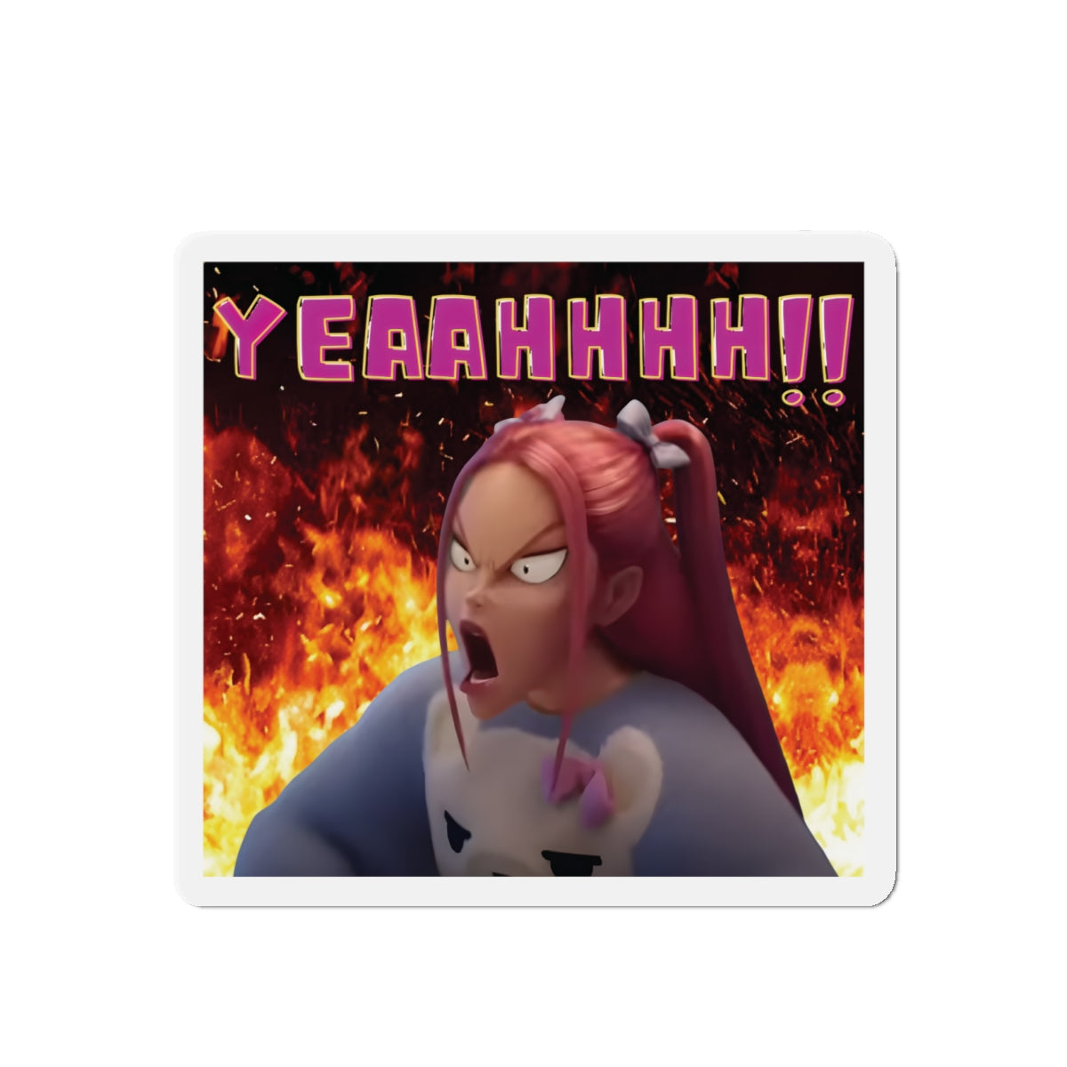 Kpop Demon Hunters Huntrix Mira YEAHHH Funny Face Magnet Pose 2