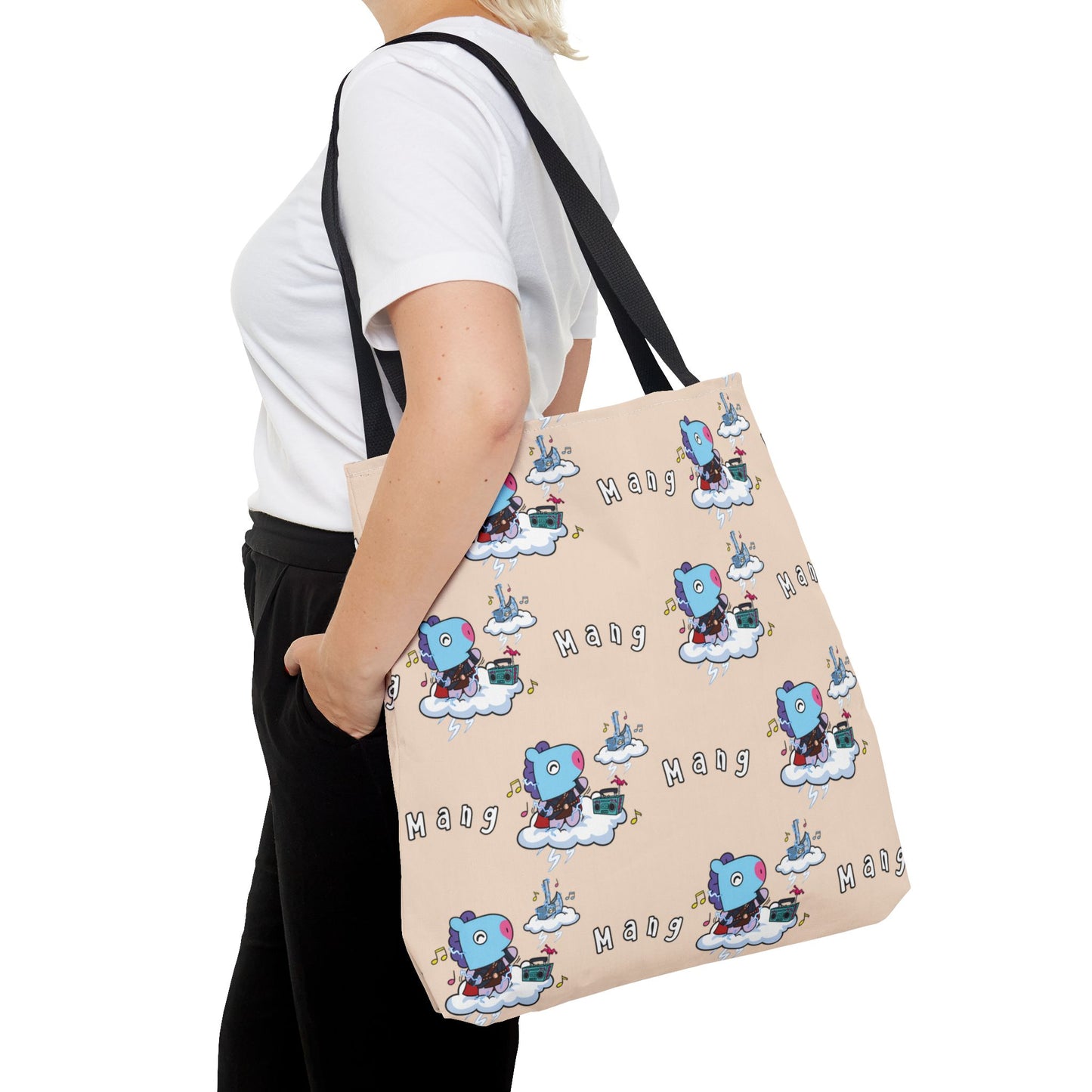 BT21 Mang Beige Tote Bag Pattern Design