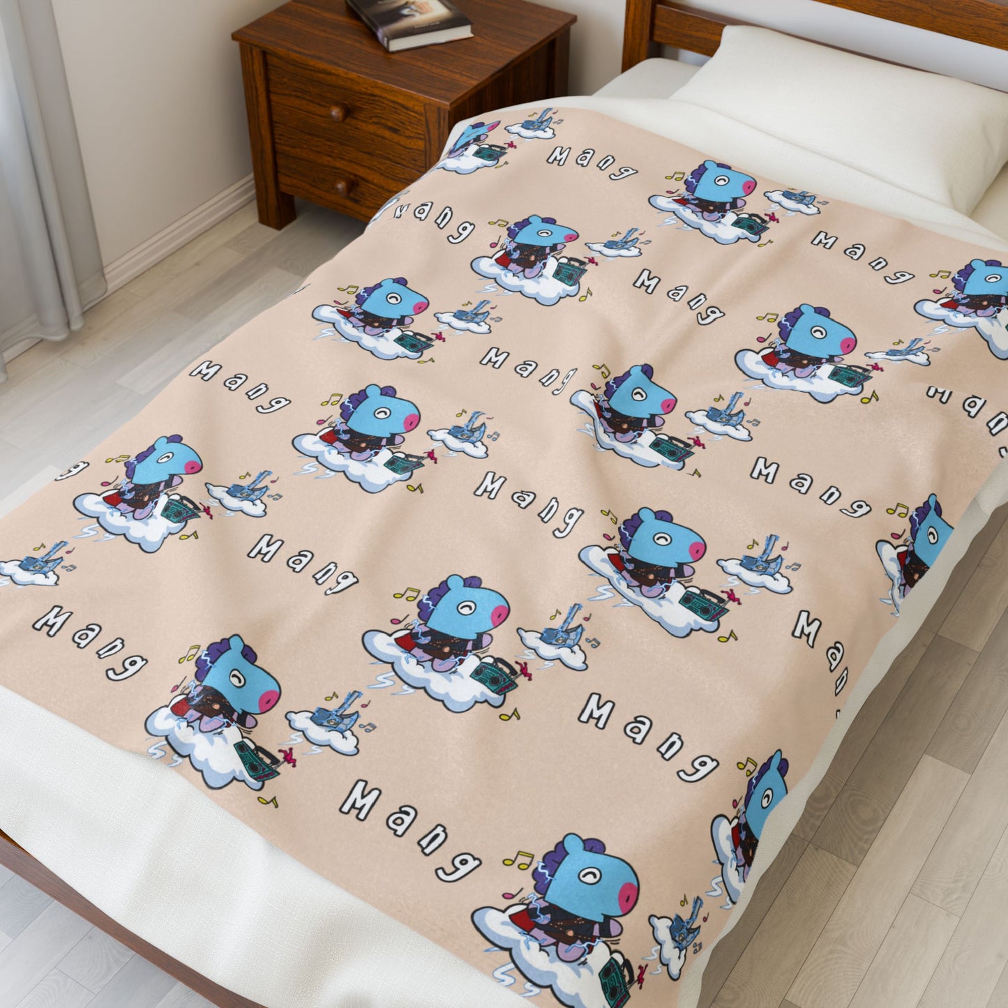 Beige Mang Blanket - BT21 Pattern Design