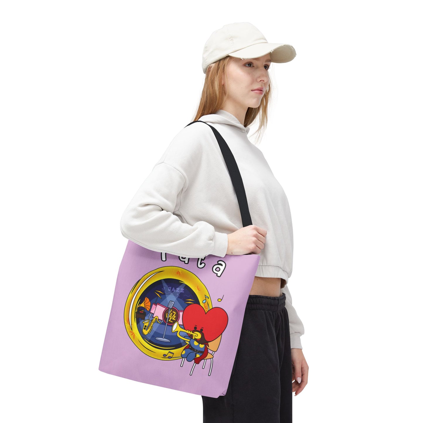BT21 Tata Purple Tote Bag Single Design