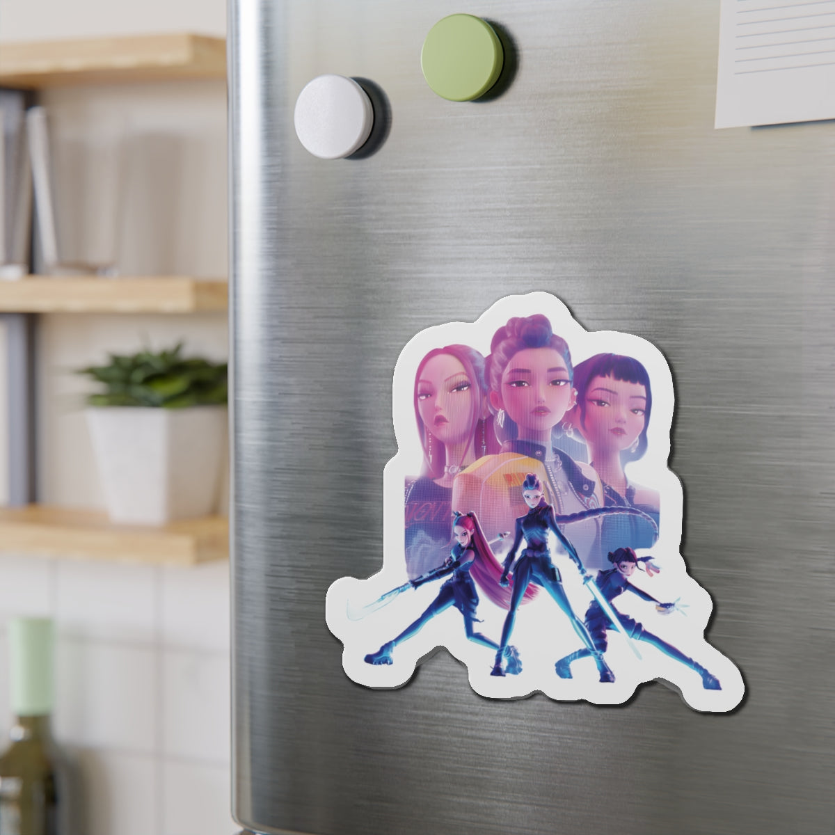 Kpop Demon Hunters Huntrix Rumi Mira Zoey Hunting Outfit Magnet