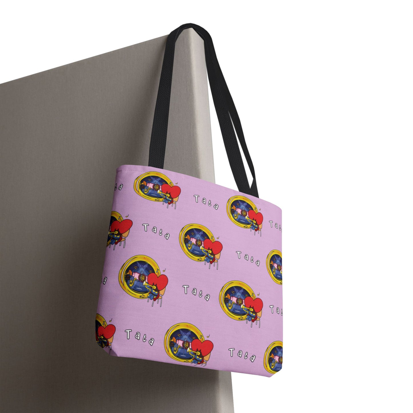BT21 Tata Purple Tote Bag Pattern Design