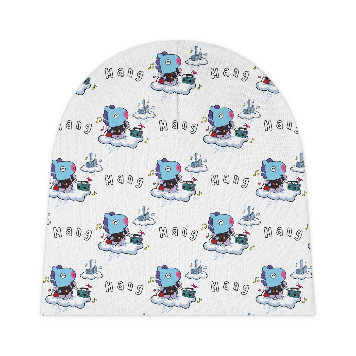 BT21 Mang White Baby Beanie Pattern