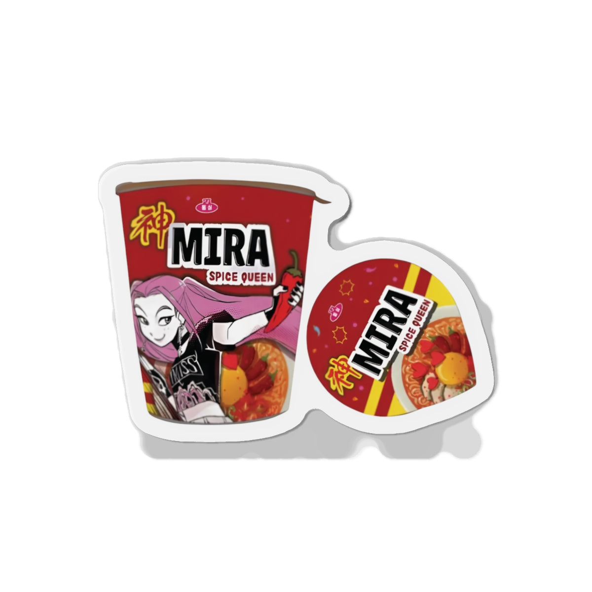 Kpop Demon Hunters Huntrix Mira Ramen Cup Magnet