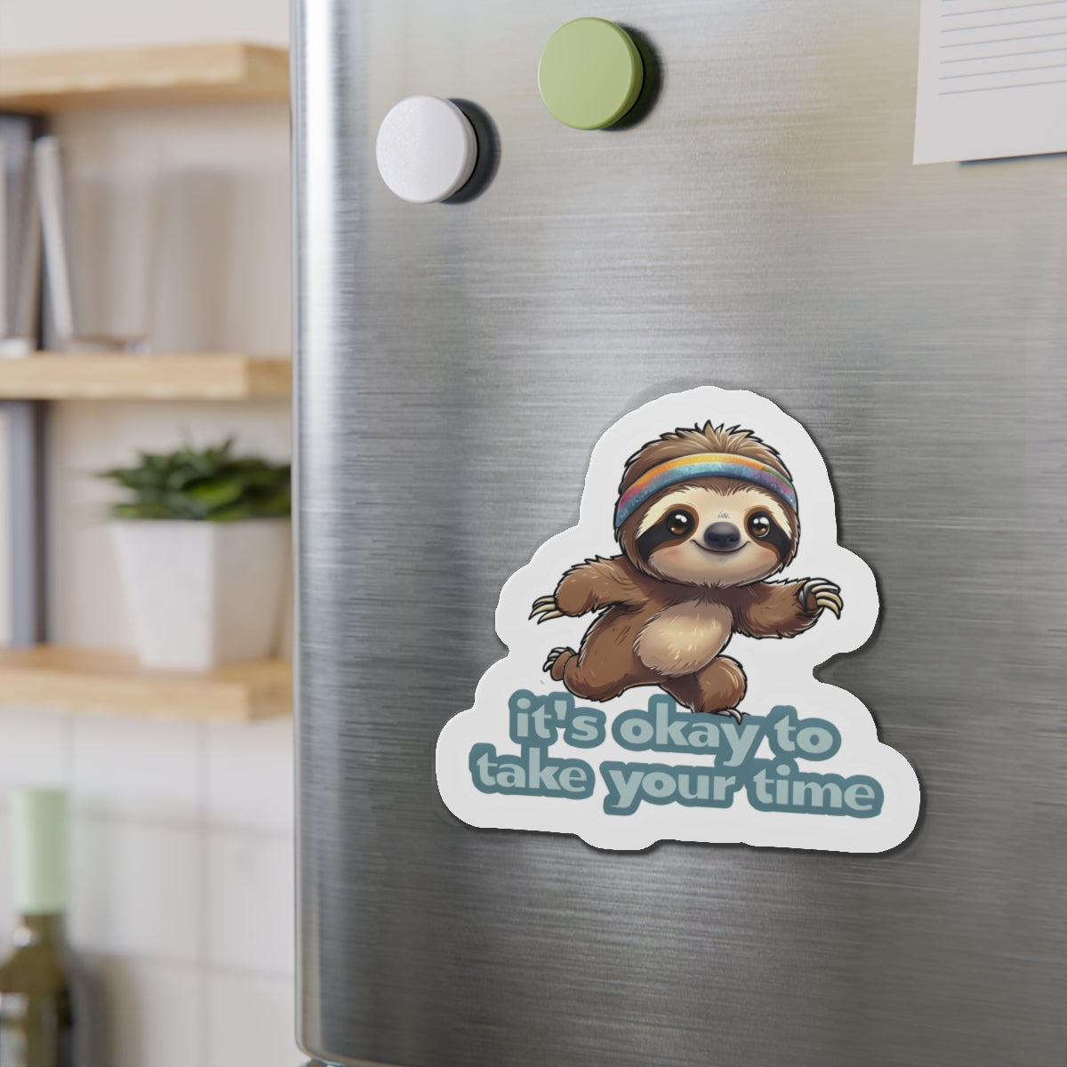 It's Okay to Take Your Time Sloth Running Magnet - Motivational