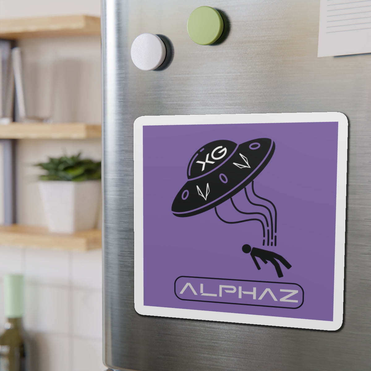 Purple XG Harvey Spaceship Magnet