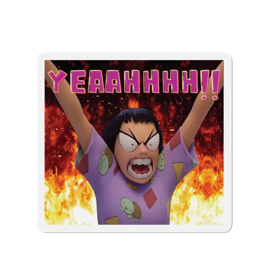 Kpop Demon Hunters Huntrix Zoey YEAHHH Funny Face Magnet