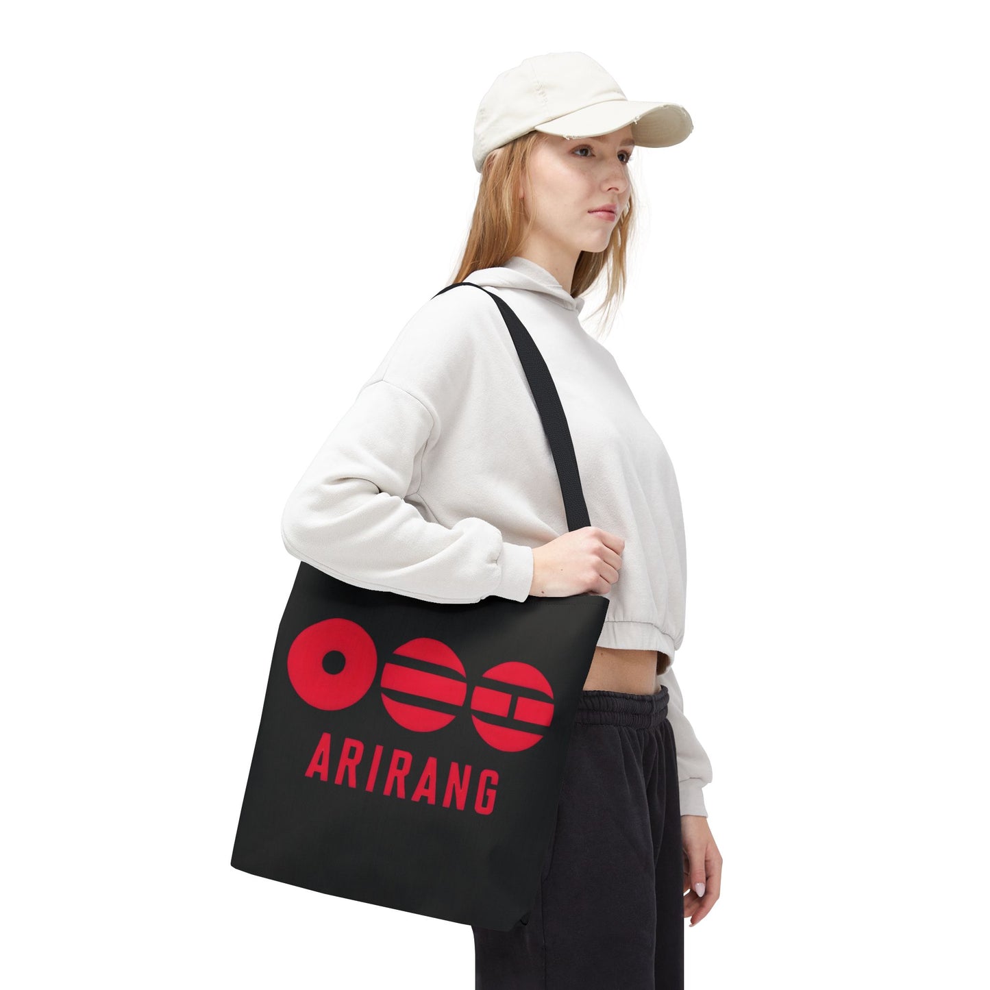 BTS Arirang 2026 World Tour Logo Design 1 Black Tote Bag