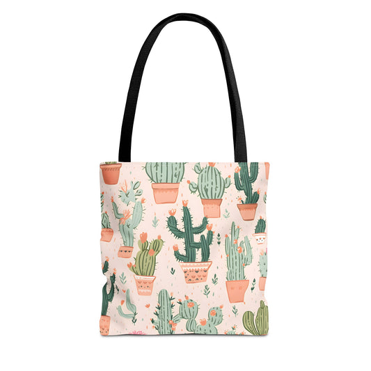 Cactus Pattern Tote Bag Design 2