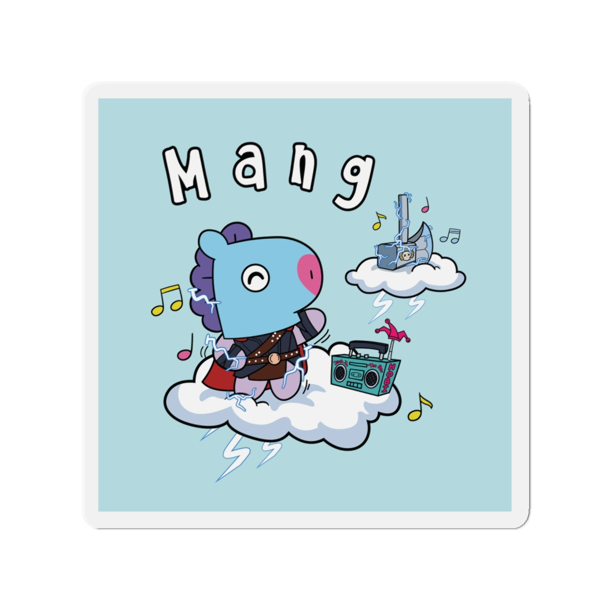 BT21 Mang Blue Magnet