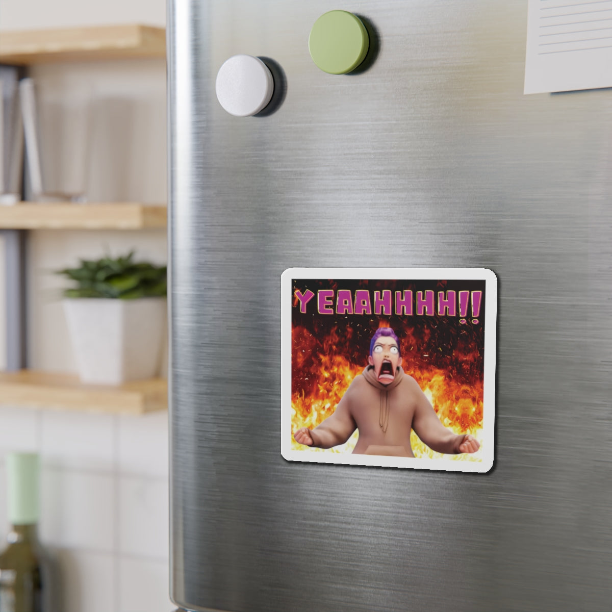 Kpop Demon Hunters Huntrix Rumi YEAHHH Funny Face Magnet