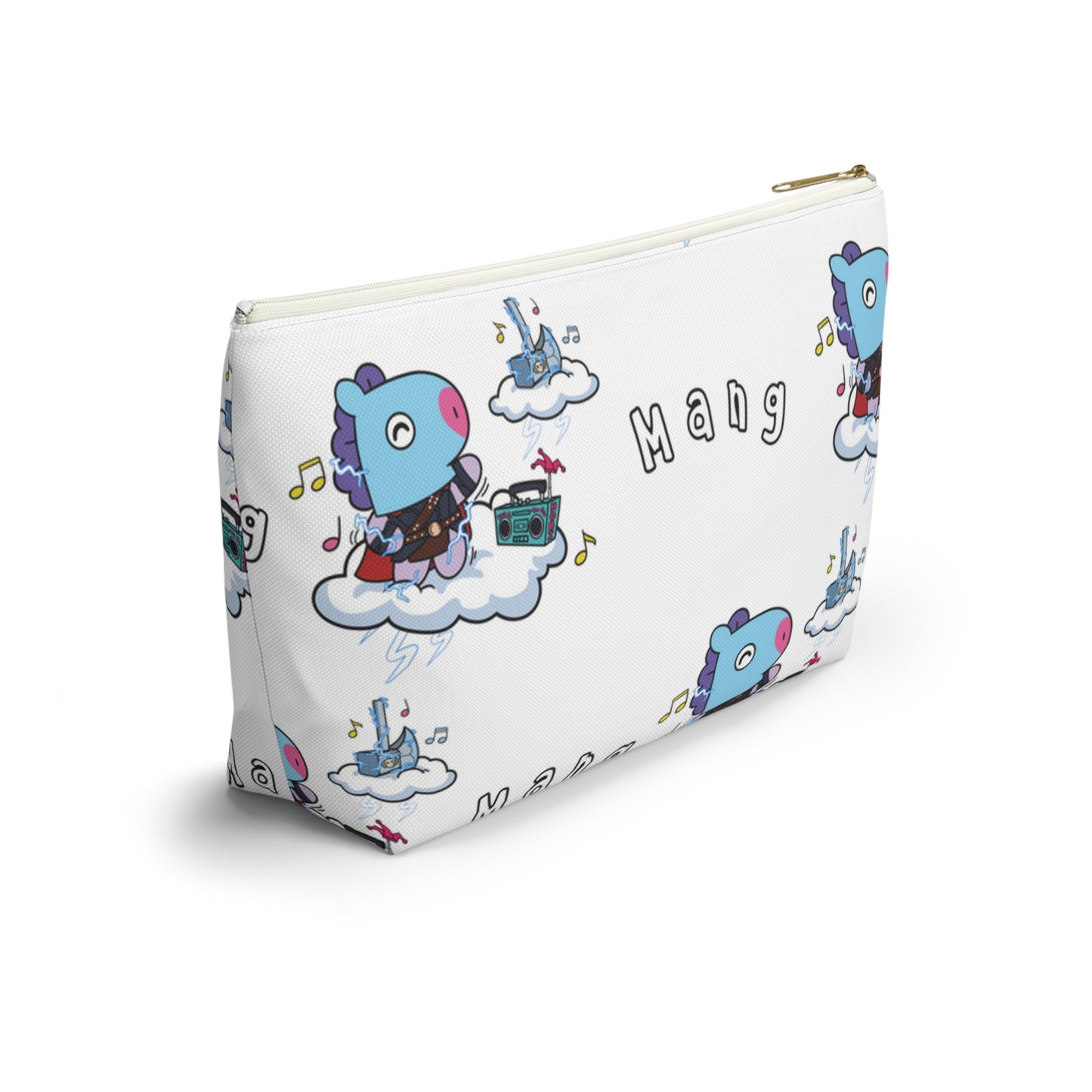 BT21 Mang White Pattern Travel Bag
